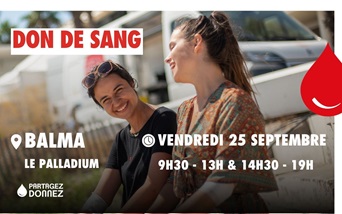 Le 25 septembre, collecte de sang à Balma !