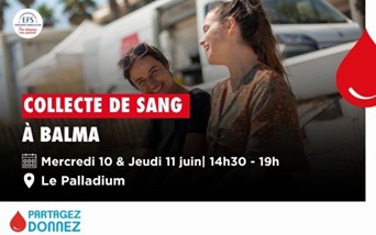 Le 11 & 12 juin, collecte de sang à Balma !